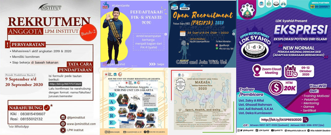Diolah dari akun Instagram UKM UIN Syarif Hidayatullah